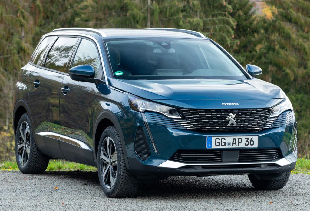ACE-4 Dakdrager bagagedrager compatibel met Peugeot 5008 II (P87) Post-Facelift 2021-2024 Spoorstaven Grijs Aluminium 2 Staven